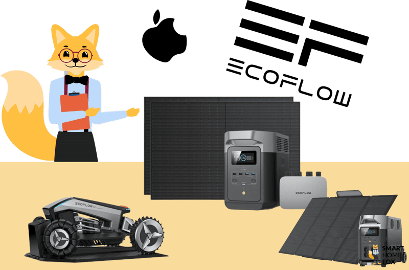 Der Smart-Home-Fox Experte präsentiert EcoFlow als Hersteller von Balkonkraftwerk-Komplettsystemen und vergleicht es mit der Firma Apple.